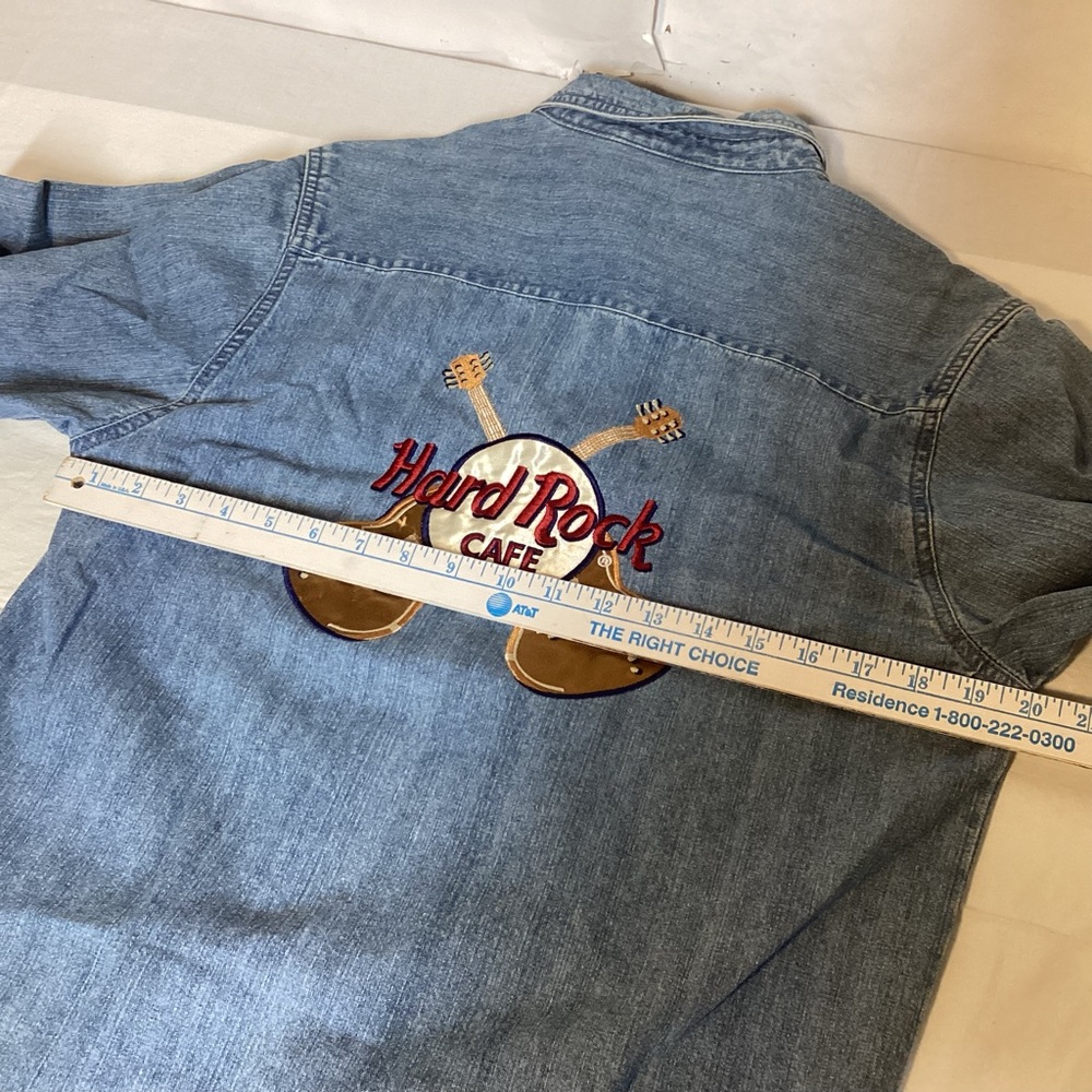 Hard Rock Cafe Vintage Nashville Tennessee Vintage Embroidered Denim Shirt - Picture 8 of 10